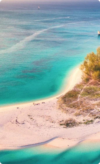 beach on the island